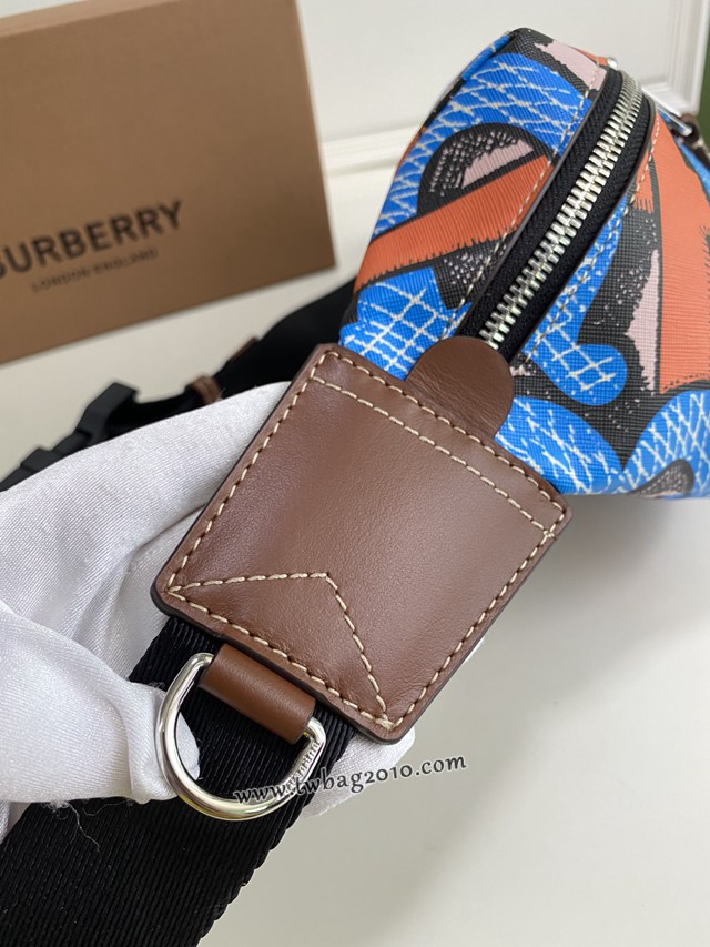 Burberry專門店新款腰包 巴寶莉環保帆布男女款腰包胸包挎包 yxb1062